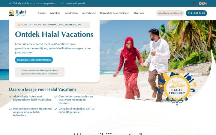 Screenshot of halalvacations.nl