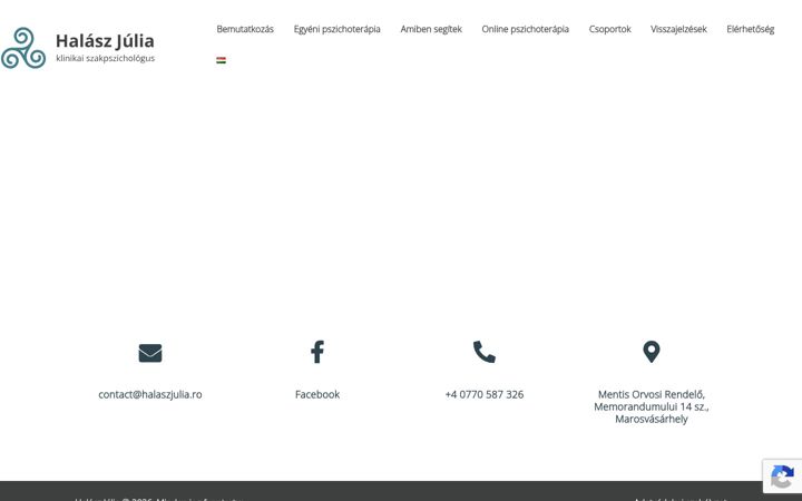 Screenshot of halaszjulia.ro