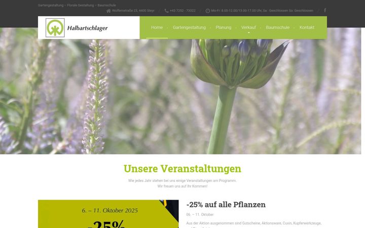 Screenshot of halbartschlager-steyr.at