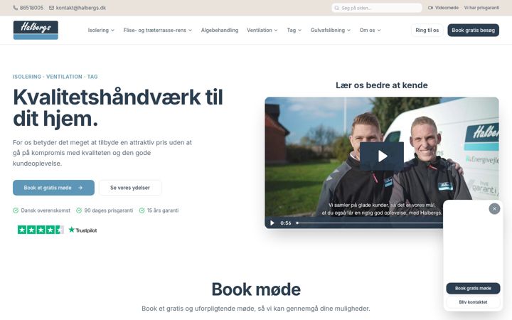 Screenshot di halbergs.dk