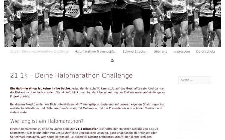 Screenshot of halbmarathon.at
