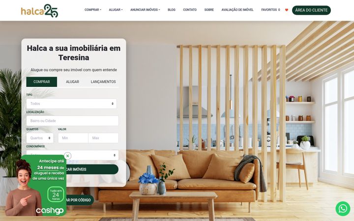 Screenshot of halcaimobiliaria.com.br