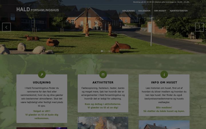 Screenshot of haldforsamlingshus.dk