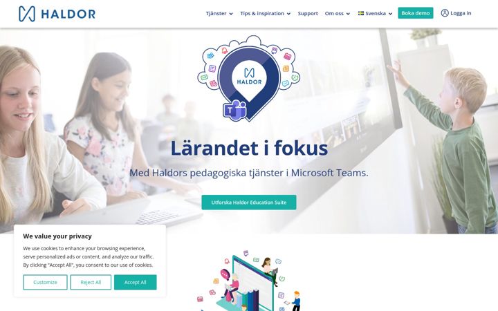 Screenshot of haldor.se