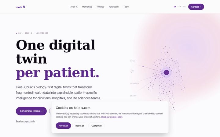 Screenshot of hale-x.com
