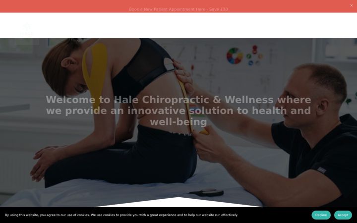 Screenshot of halechiropractic.co.uk