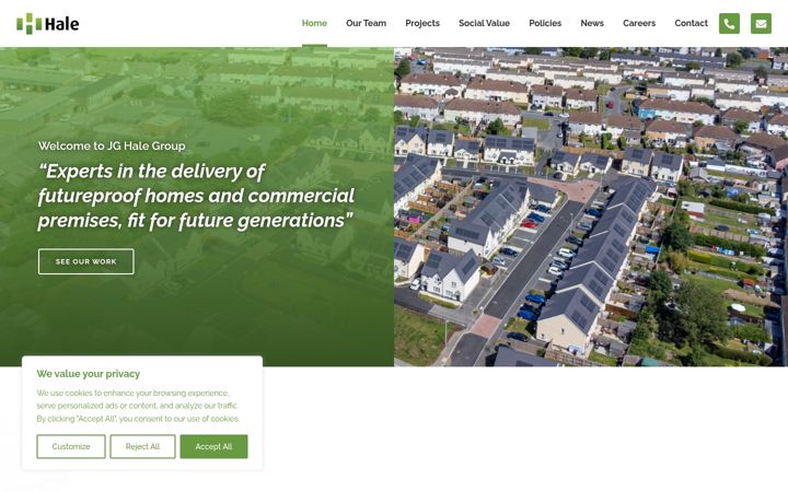Screenshot of halegroup.uk