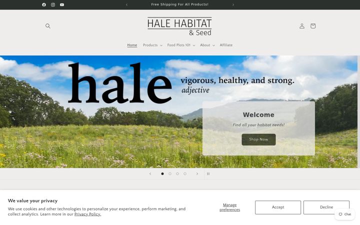 Screenshot of halehabitat.com