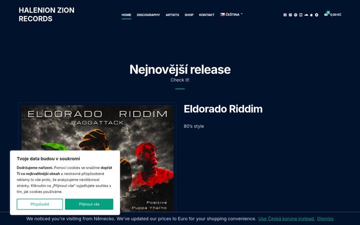 Screenshot of halenionzion.com