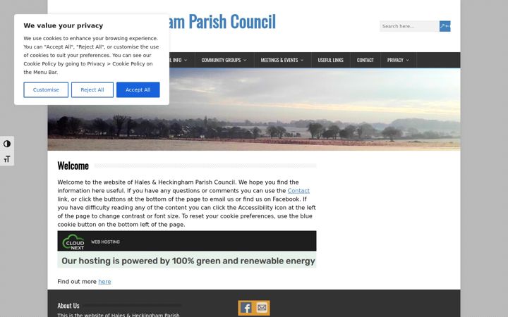 Screenshot of halesandheckingham-pc.gov.uk