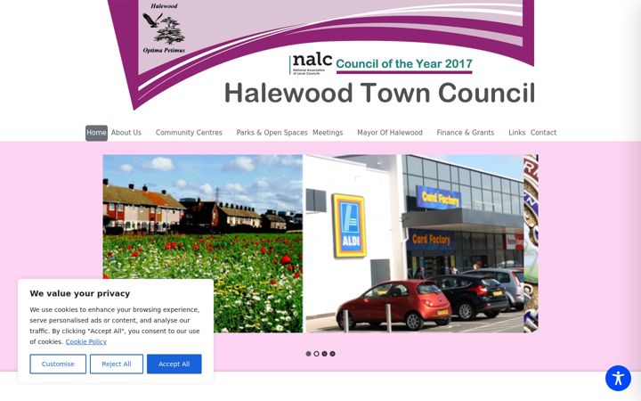 Screenshot of halewoodtowncouncil.gov.uk