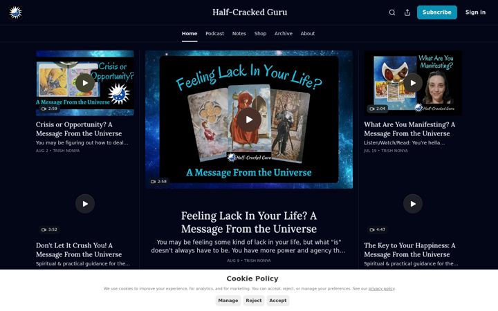 Screenshot of halfcrackedguru.com