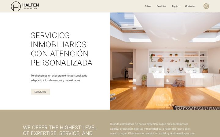 Screenshot of halfenrealestate.com