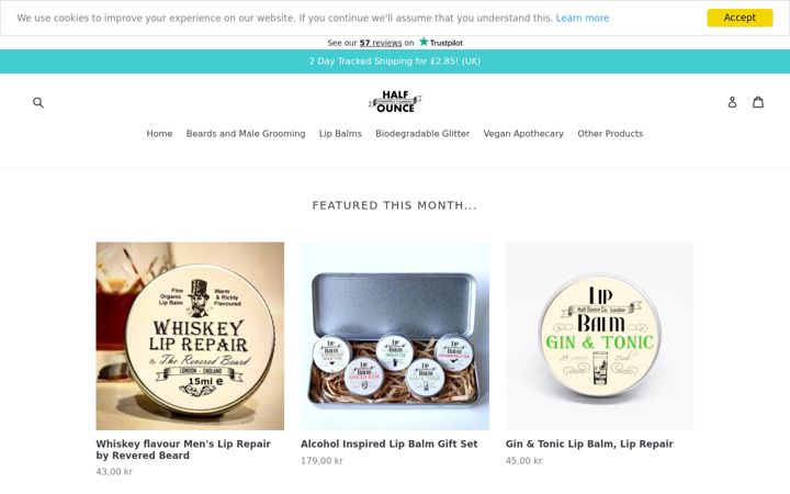 Screenshot of halfounce.co.uk