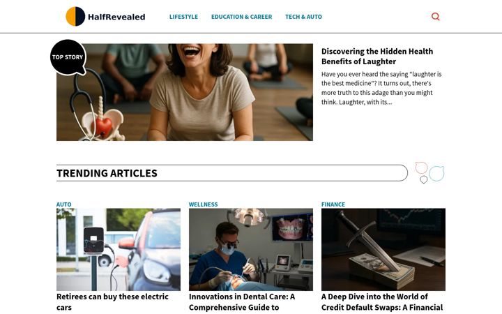 Screenshot of halfrevealed.com