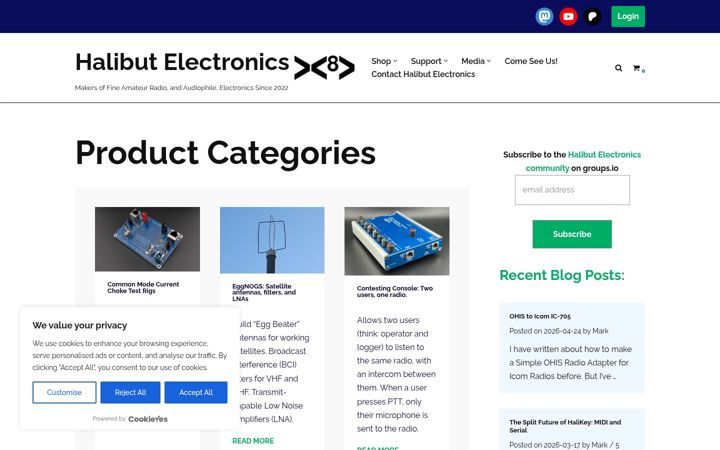 Screenshot of halibut.com