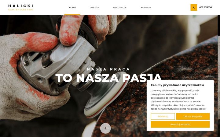 Screenshot of halicki-kamieniarstwo.pl