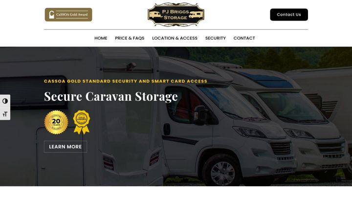 Screenshot of halifaxcaravanstorage.co.uk