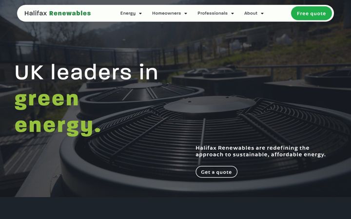 Screenshot of halifaxrenewable.co.uk