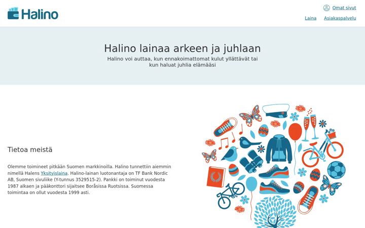 Screenshot of halino.fi