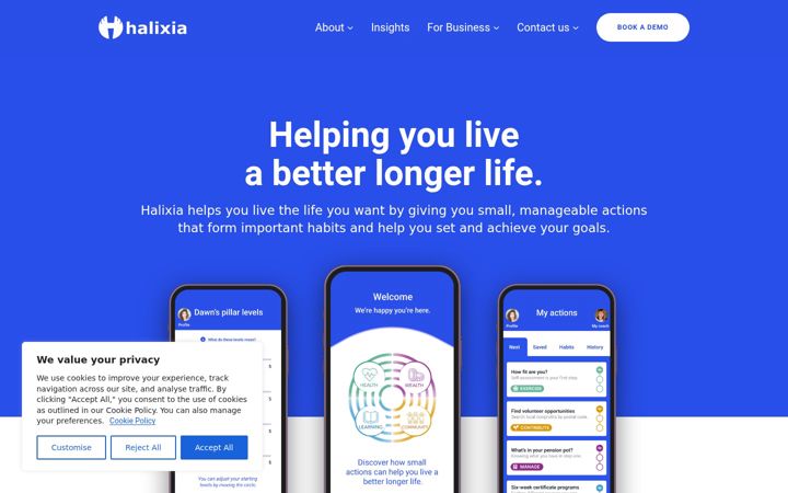 Screenshot of halixia.com