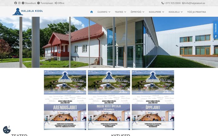 Screenshot of haljala.edu.ee