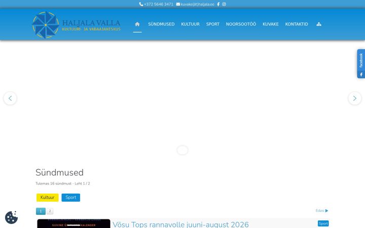 Screenshot of haljalarahvamaja.ee