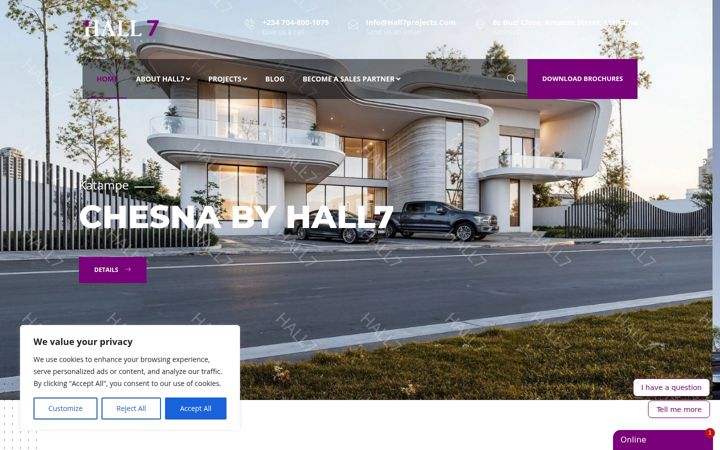 Screenshot of hall7projects.com