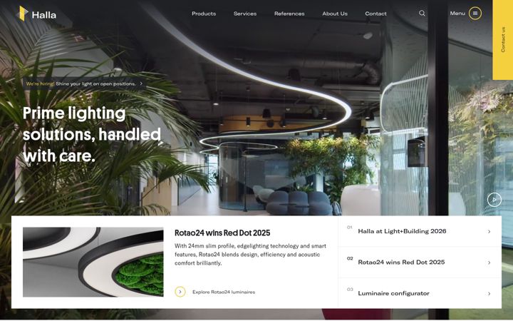 Screenshot of halla.eu