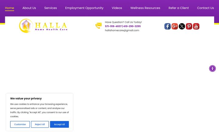 Screenshot of hallahomehealthcare.com