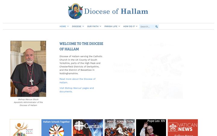 Screenshot of hallam-diocese.com
