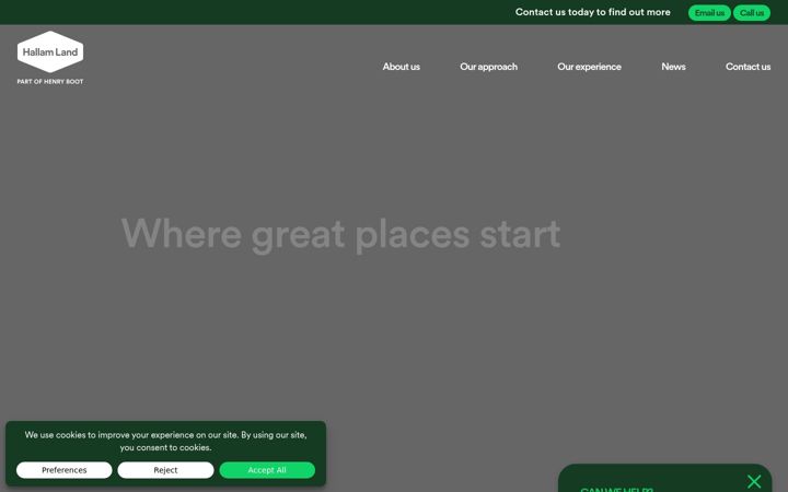Screenshot of hallamland.co.uk