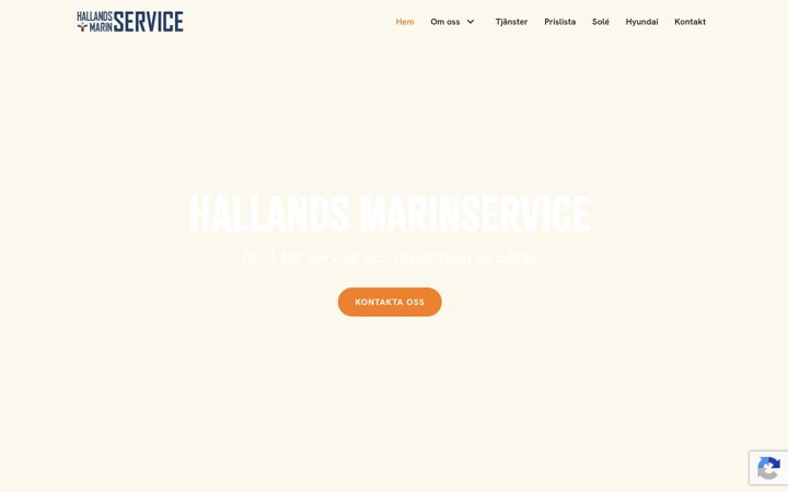 Zrzut ekranu hallandsmarinservice.se