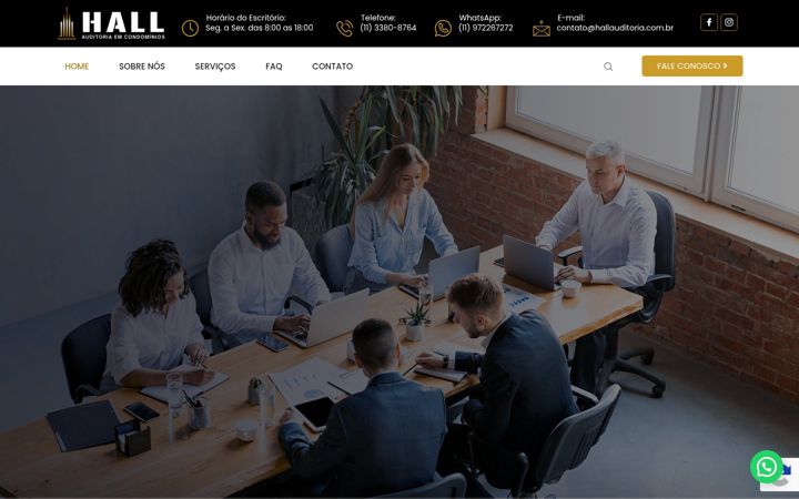 Screenshot of hallauditoria.com.br