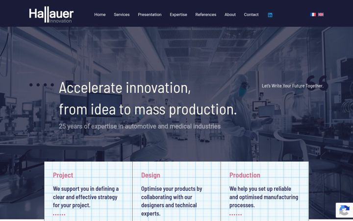 Screenshot of hallauer-innovation.com