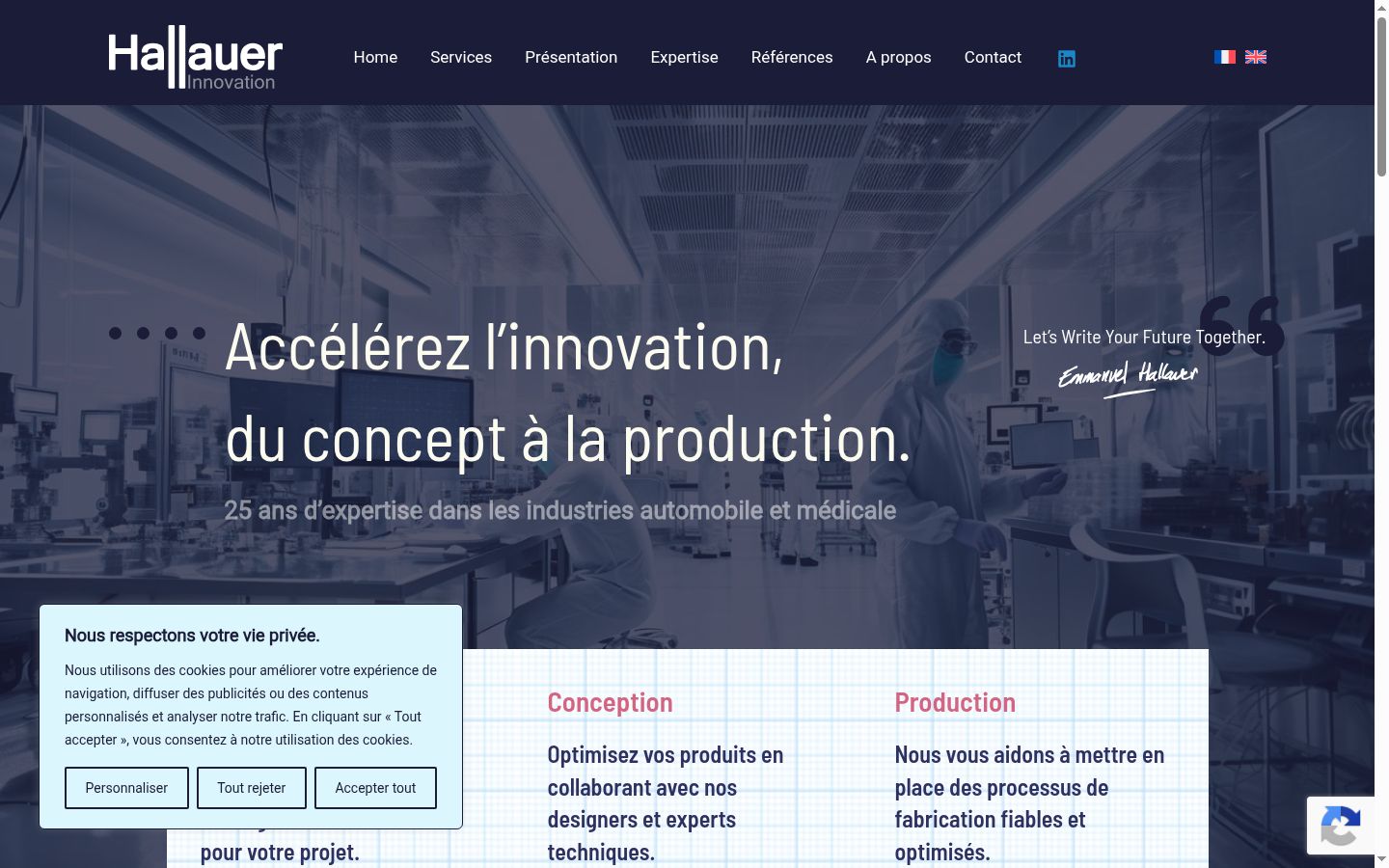 Posnetek zaslona pasice za privolitev, prikazane pred kakršno koli interakcijo