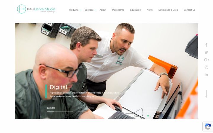 Screenshot of halldentalstudio.co.uk