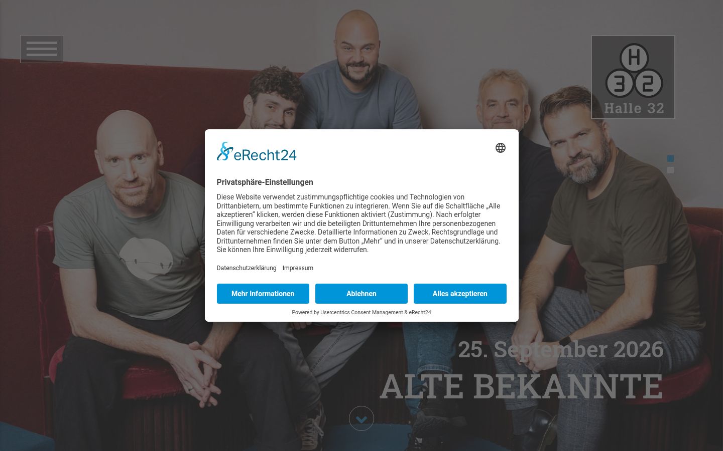 Snímek obrazovky baneru souhlasu zobrazeného před jakoukoli interakcí
