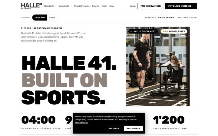 Screenshot of halle41.ch