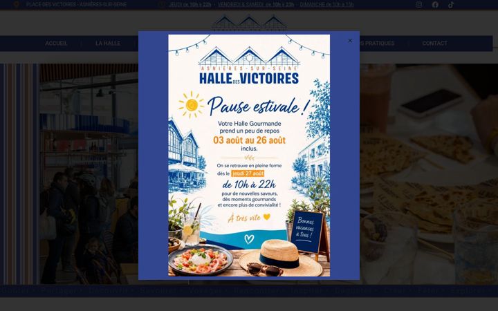 Screenshot of halledesvictoires.fr