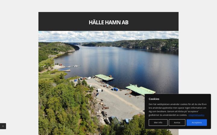 Screenshot of hallehamn.se
