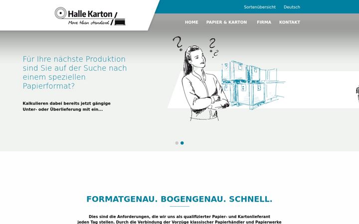 Screenshot of hallekarton.de