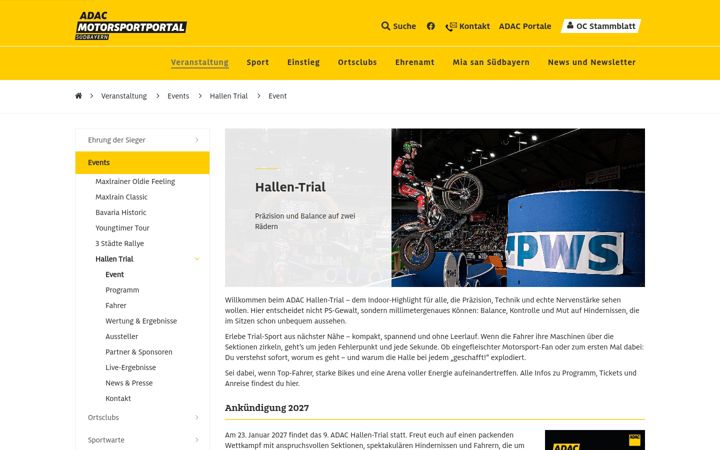 Screenshot of hallen-trial.de