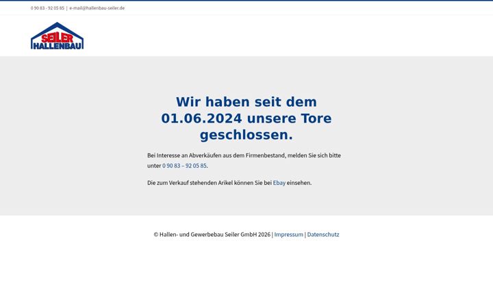 Screenshot of hallenbau-seiler.de