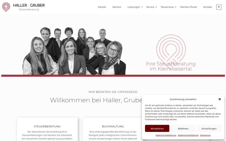 Screenshot of haller-beratung.at