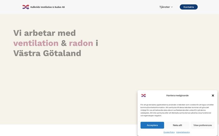 Screenshot of hallerods.se