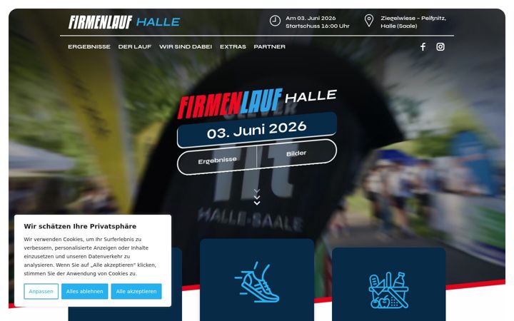 Screenshot of hallescher-firmenlauf.de