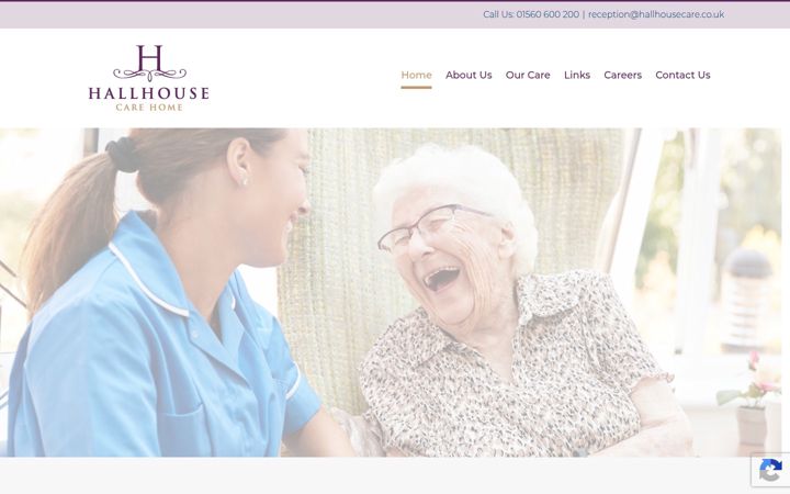 Screenshot of hallhousecare.co.uk
