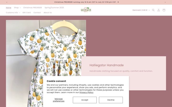 Screenshot of halliegator.ca