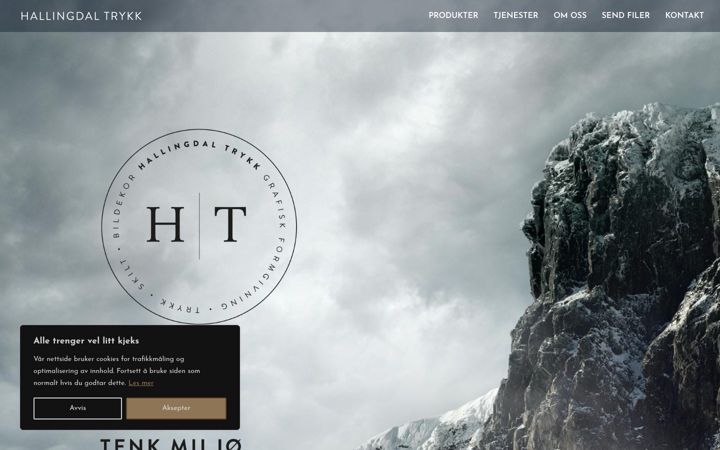 Screenshot of hallingdaltrykk.no